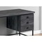 Homeroots 30 in. Black Particle Board & Black Metal Computer Desk with a Hollow Core 333553 - alternate 4